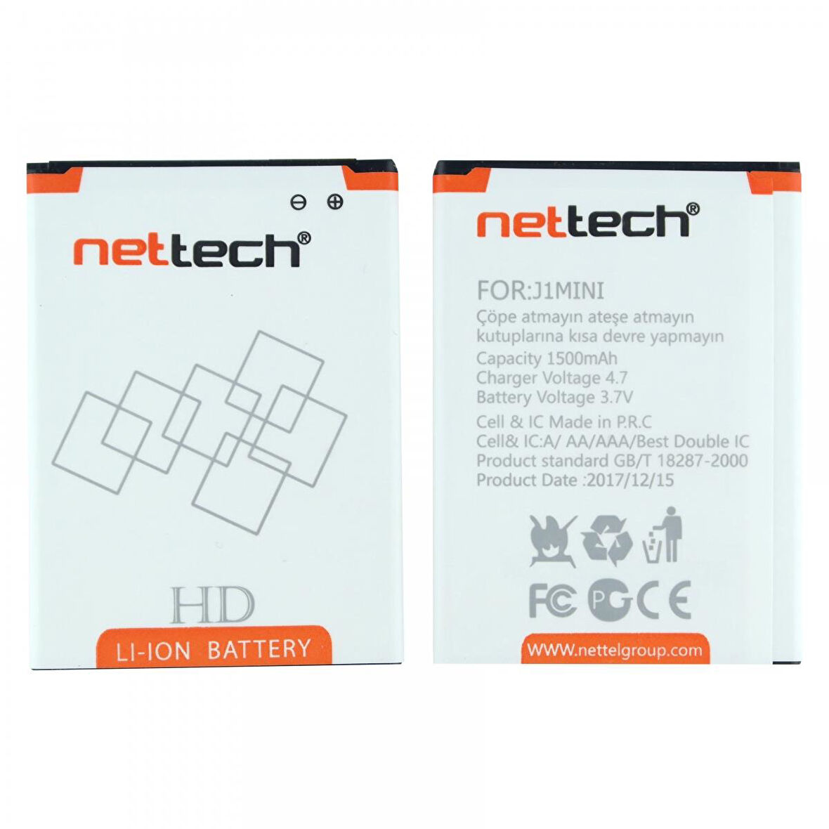 Teknonet Samsung Galaxy J105 J1 Mini Uyumlu Nettech NT-21451 1500 MAh Batarya NT-21451