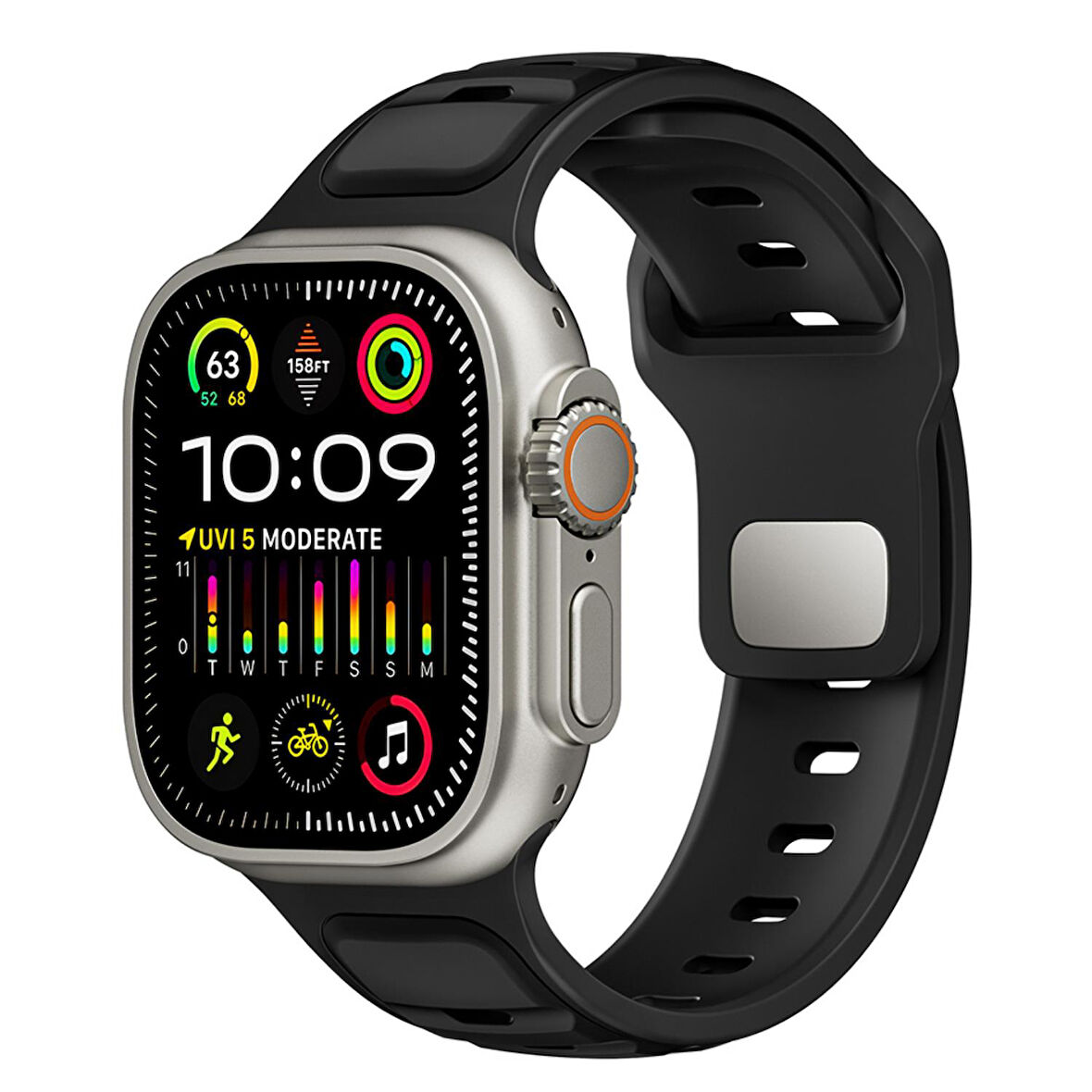 Nettech Apple Watch Seri 42/44 mm Uyumlu Silikon Kordon NT-115473