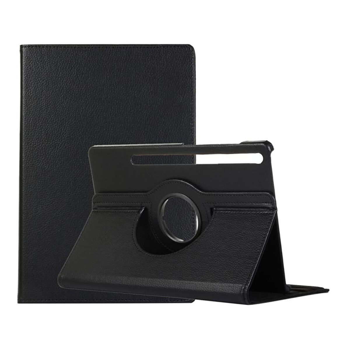 Samsung Galaxy S10 Plus 360 Dönen Standlı Kapaklı Kılıf (Siyah)