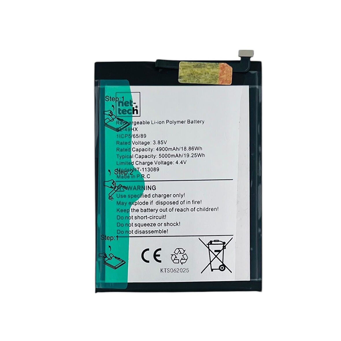 Teknonet İnfinix Hot 20 Uyumlu Nettech BL-49HX 5000 MAh Batarya NT-113089