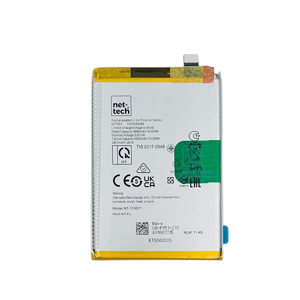 Teknonet Realme 11 Uyumlu Nettech BLP951 5000 MAh Batarya NT-113071