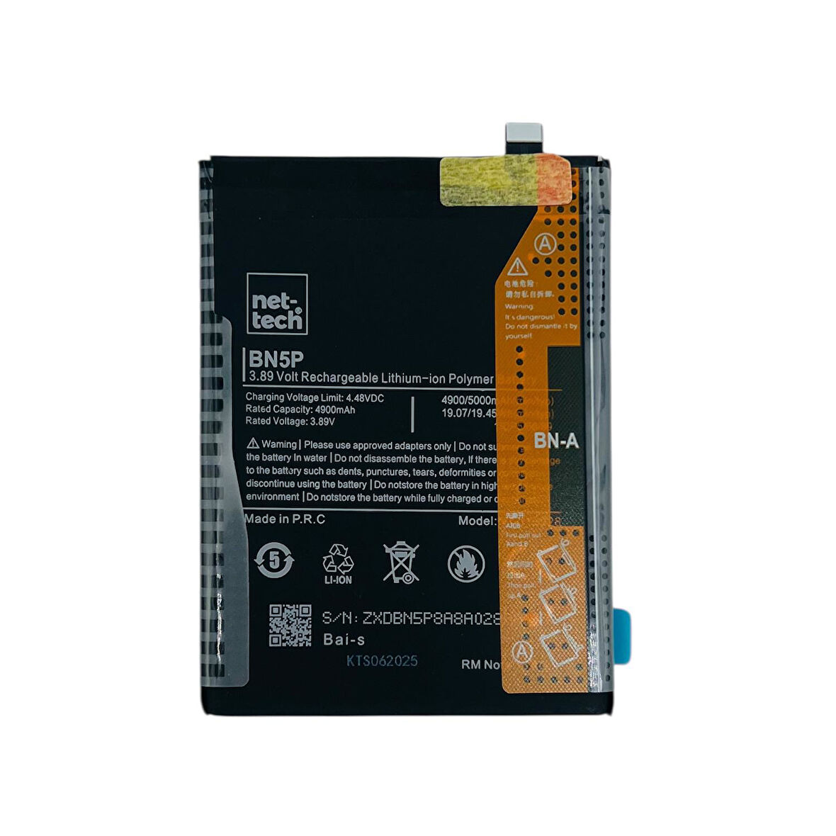 Teknonet Xiaomi Redmi Note 13 4G Uyumlu Nettech BN5P 5000 MAh Batarya NT-113028