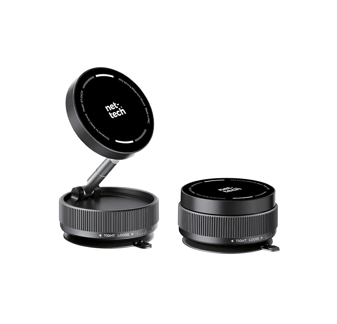 Nettech NT-CHC34 360° Dönebilen Vakumlu Çok Amaçlı Manyetik Araç Telefonu Tutucu
