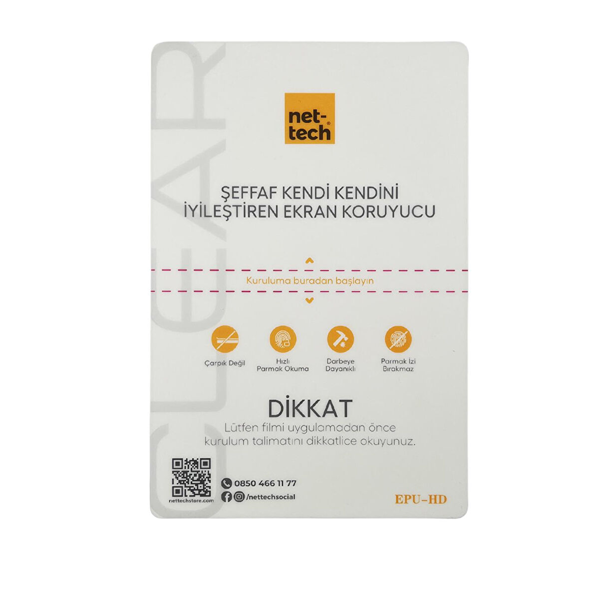 Nettech Uyumlu Tablet Şeffaf Kesme Nano Ekran Koruyucu NT-111628