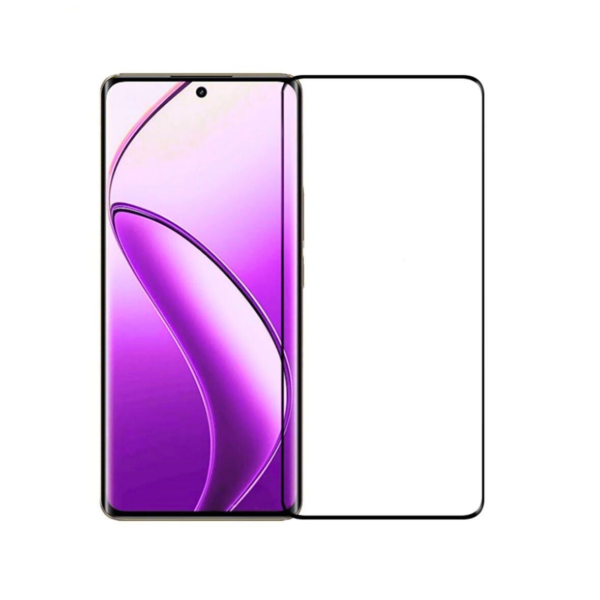 Realme 12 Pro Plus Uyumlu 5D Glass Temperli Cam Ekran Koruyucu