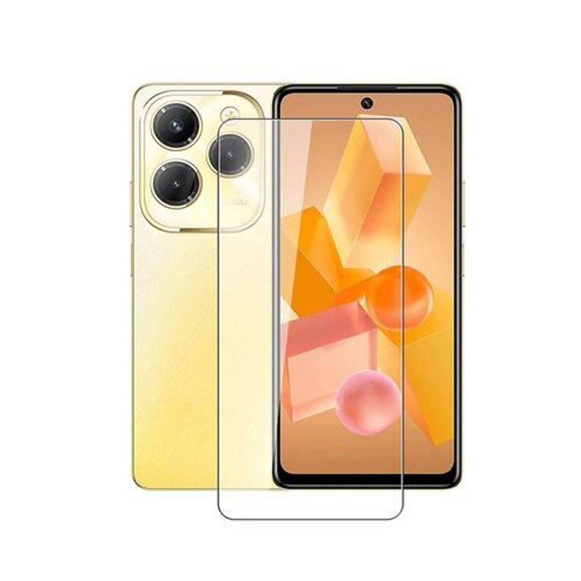 İnfinix Hot 40 Pro Uyumlu Şeffaf Temperli Cam Ekran Koruyucu