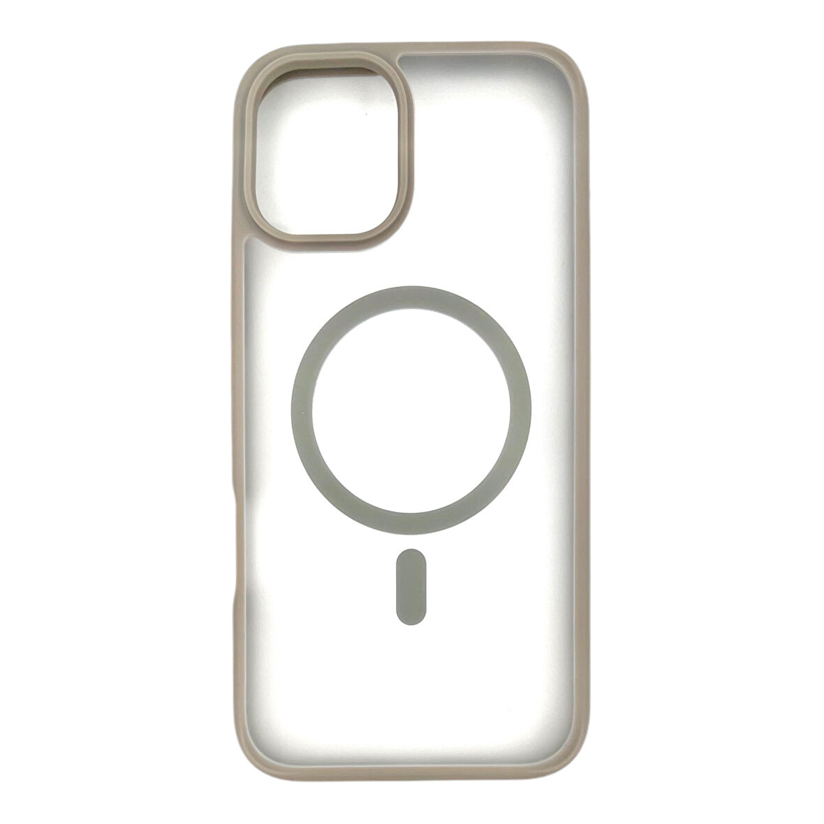 iPhone 16 N-Series 060 Magsafe Uyumlu Manyetik Silikon Kılıf (Gri)