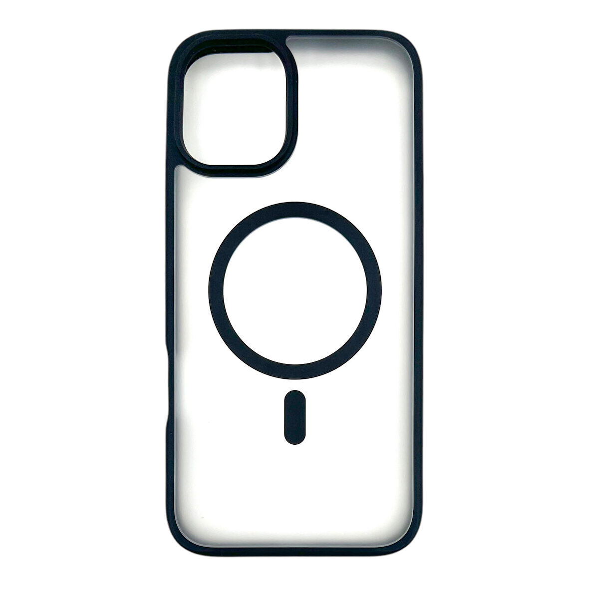 iPhone 16 N-Series 060 Magsafe Uyumlu Manyetik Silikon Kılıf (Siyah)