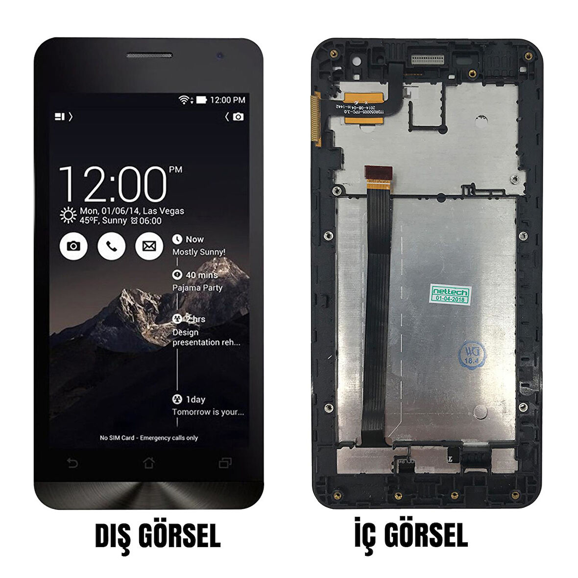 Teknonet Asus Zenfone 5 Lite A502Cg Uyumlu Org Lcd+Dokunmatik VR-4832