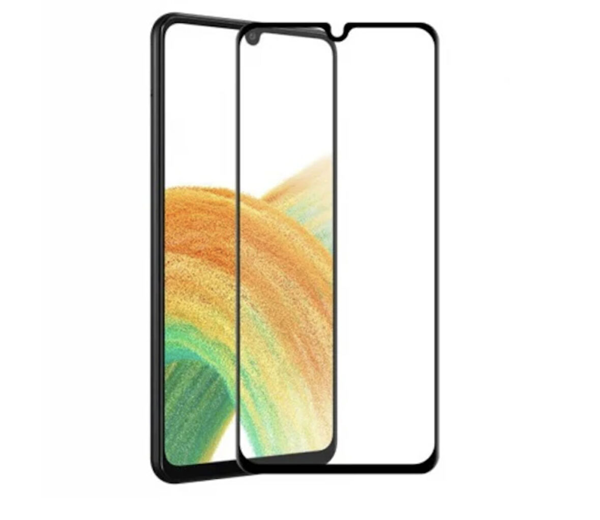 Samsung Galaxy A05 Uyumlu Ön Koruma Temperli Cam Ekran Koruyucu (Siyah)