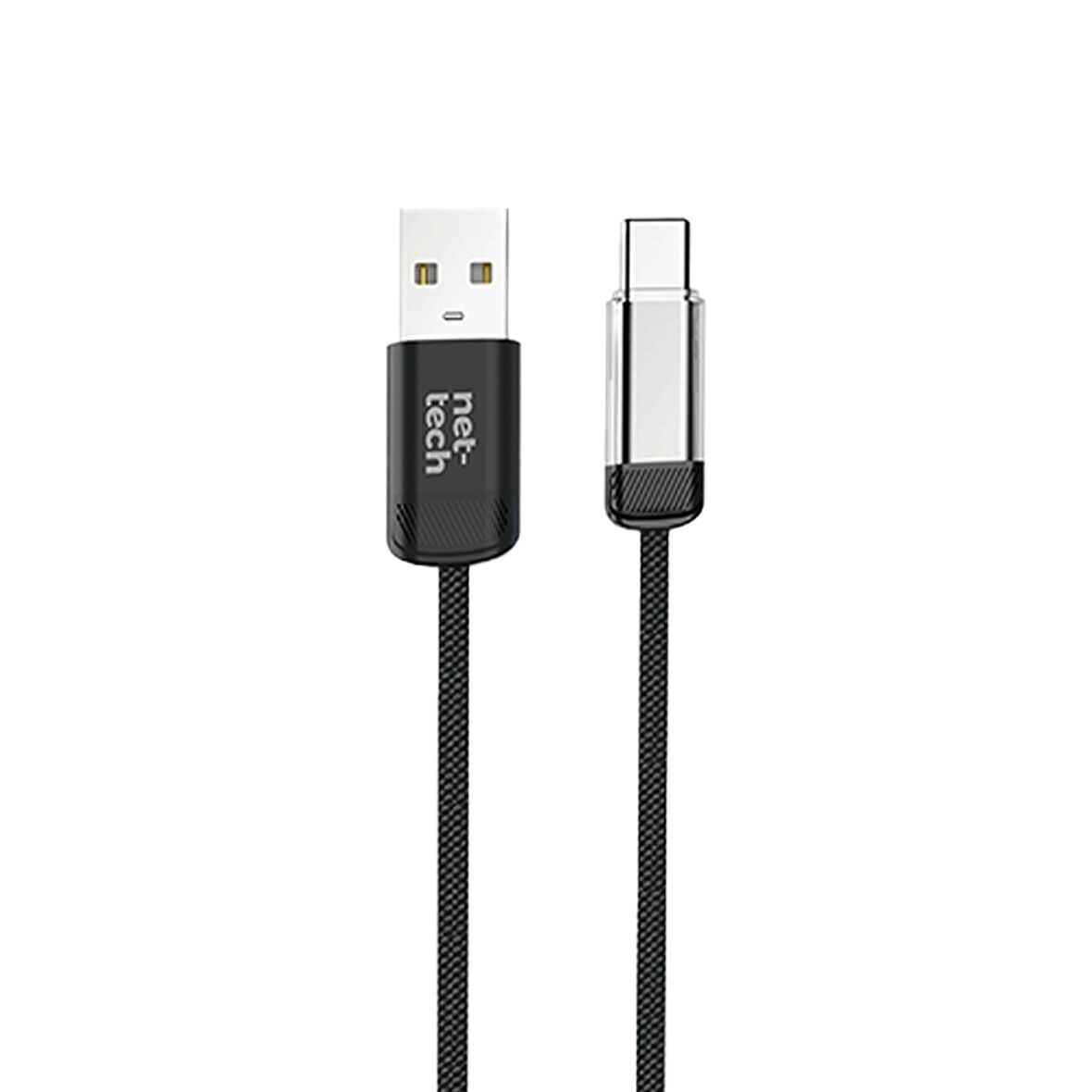 Nettech NT-DC48 3A Plastik 100 Cm Type-C Şarj ve Data Kablosu (Siyah)
