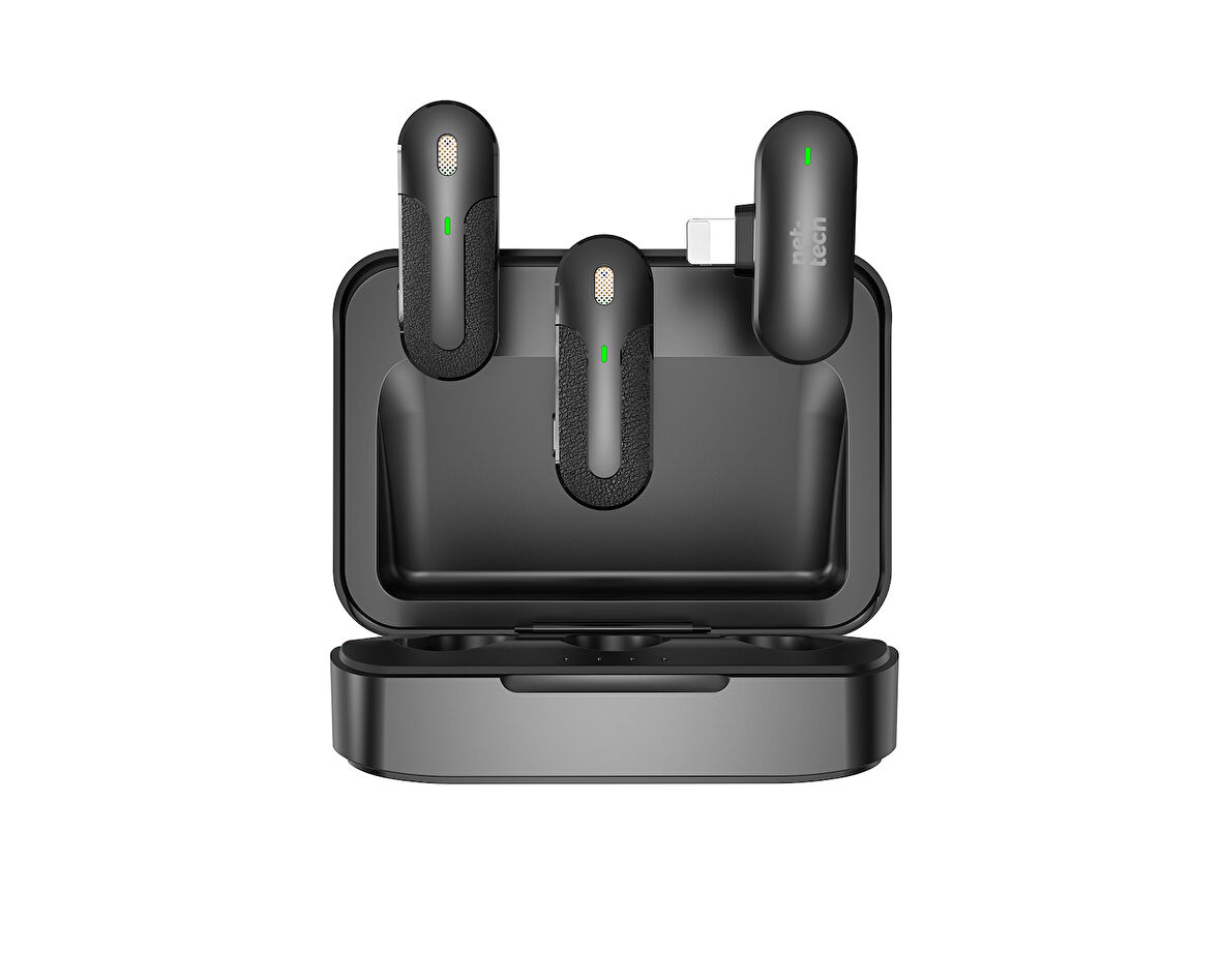 Nettech NT-0T09 Lightning Duo Wireless Mini Kablosuz Yaka Mikrofonu