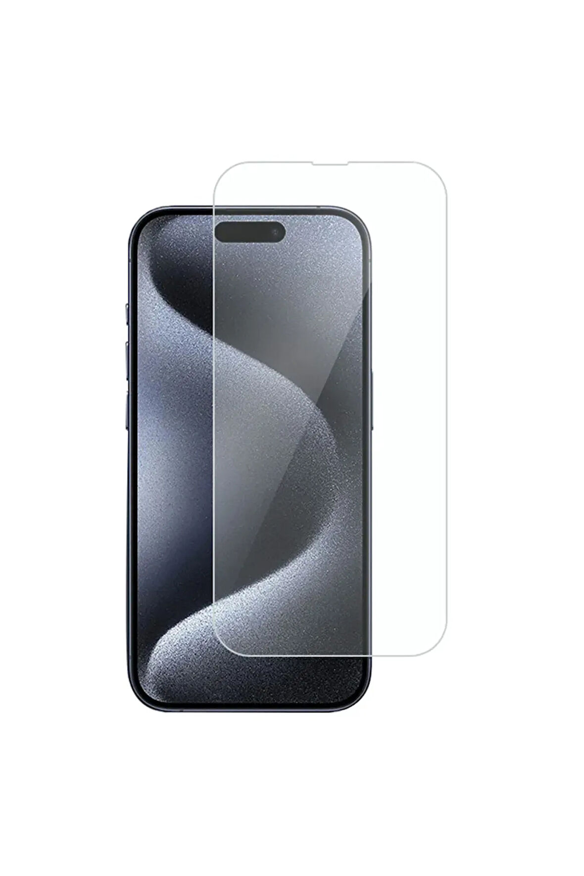 iPhone 15 Pro Uyumlu Kılıf Dostu Cam Ekran Koruyucu - Şeffaf