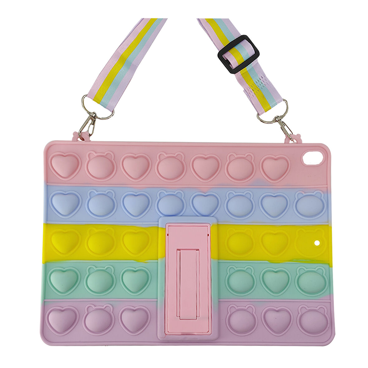 Lenovo Tab M8 TB-8505 Uyumlu Standlı Pop it Silikon Tablet Kılıfı