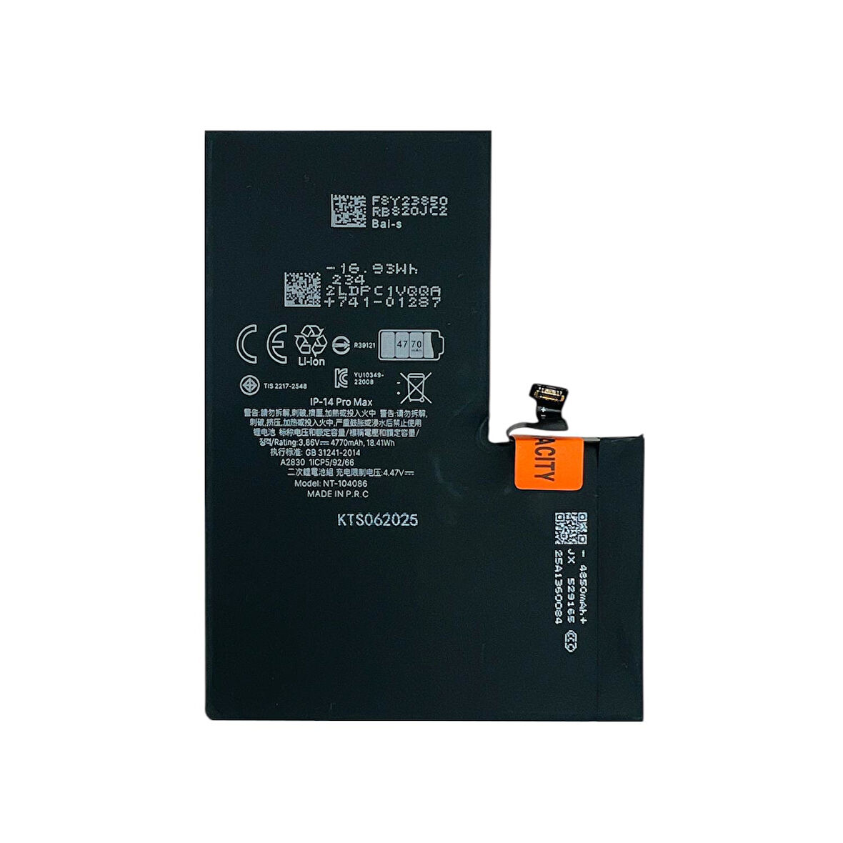 Teknonet Apple iPhone 14 Pro Max Uyumlu Nettech 4300 mAh Batarya NT-104086