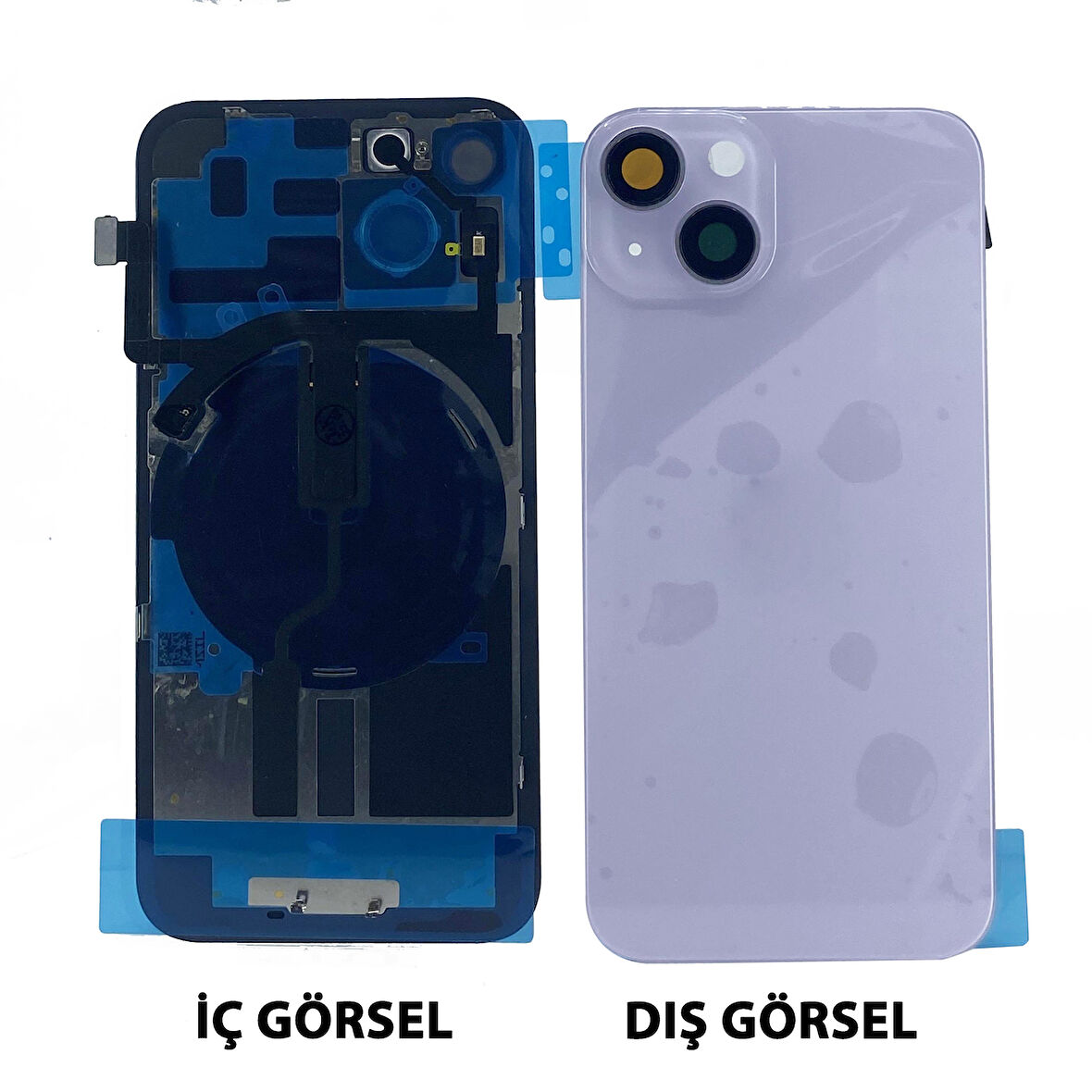 Teknonet Apple iPhone 14 Plus Uyumlu Kamera Camlı Batarya Kapağı + Magsafe Flex NT-103916