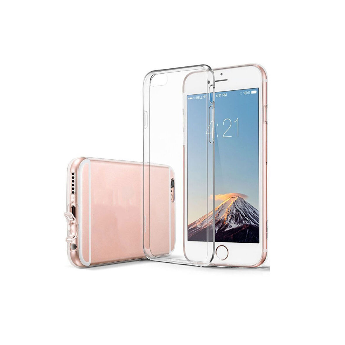 iPhone 7 Plus / 8 Plus Uyumlu Lüx Seri Kamera Korumalı Şeffaf Silikon Kılıf