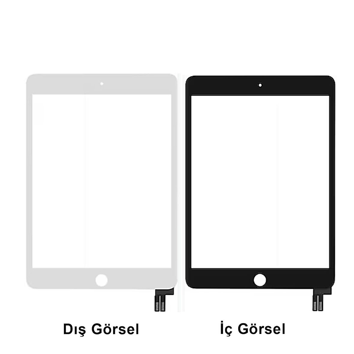 Teknonet Apple iPad Mini 5 Uyumlu Dokunmatik Lens + Oca + Çerçeve NT-99051