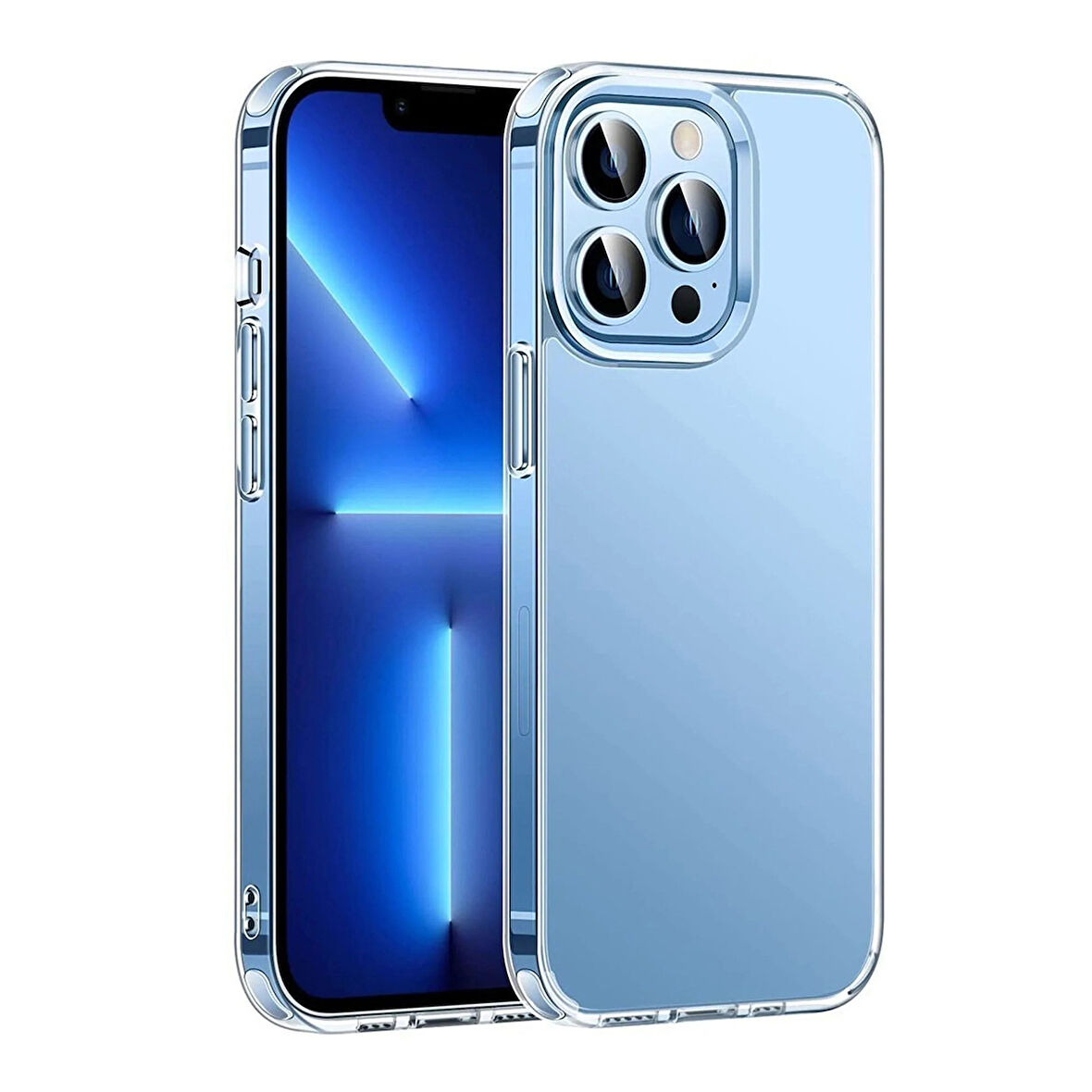 iPhone 14 Pro Uyumlu Space Lazer Seri Kılıf | 0.3mm Ultra İnce Şeffaf Tasarım