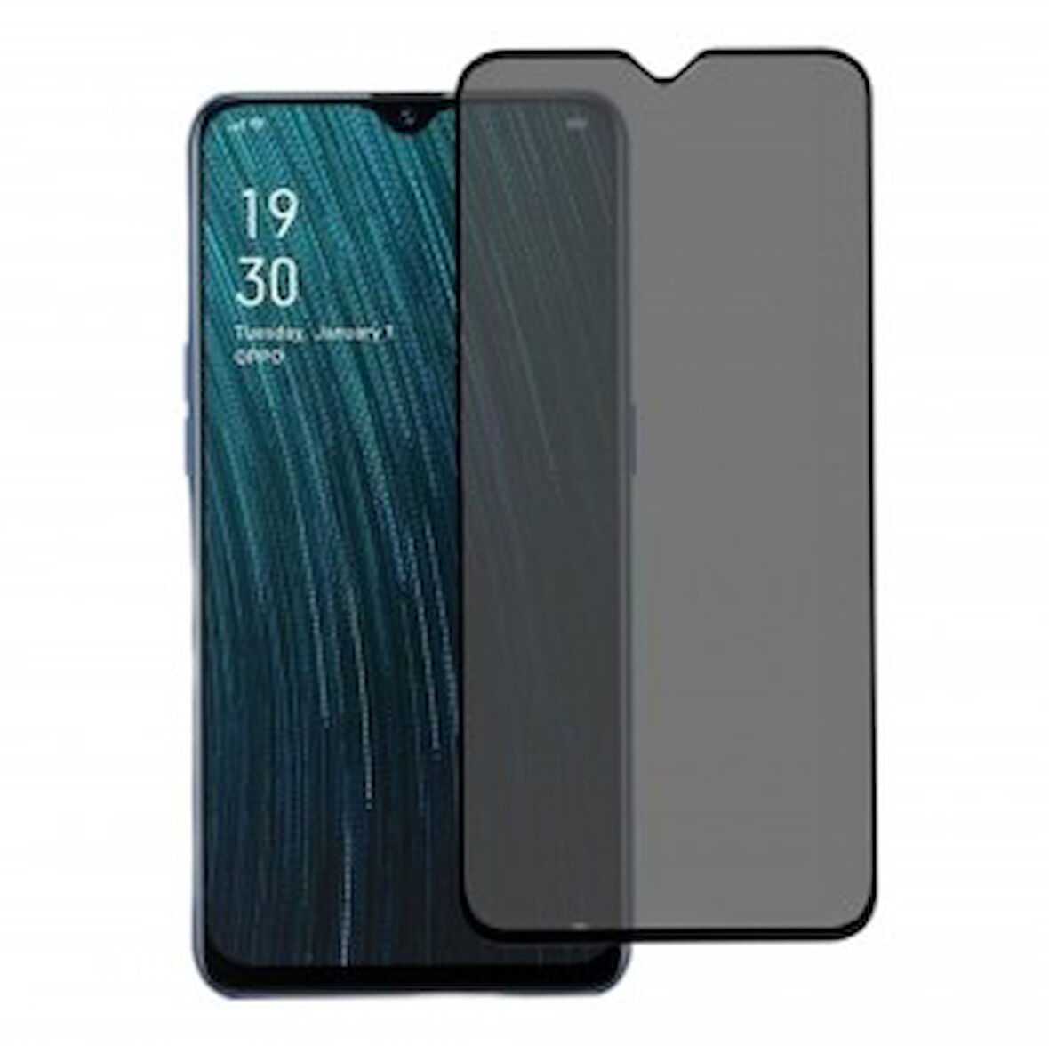 Realme C25Y Uyumlu Privacy Ön Koruma Hayalet Seramik Nano Ekran Koruyucu (Siyah)