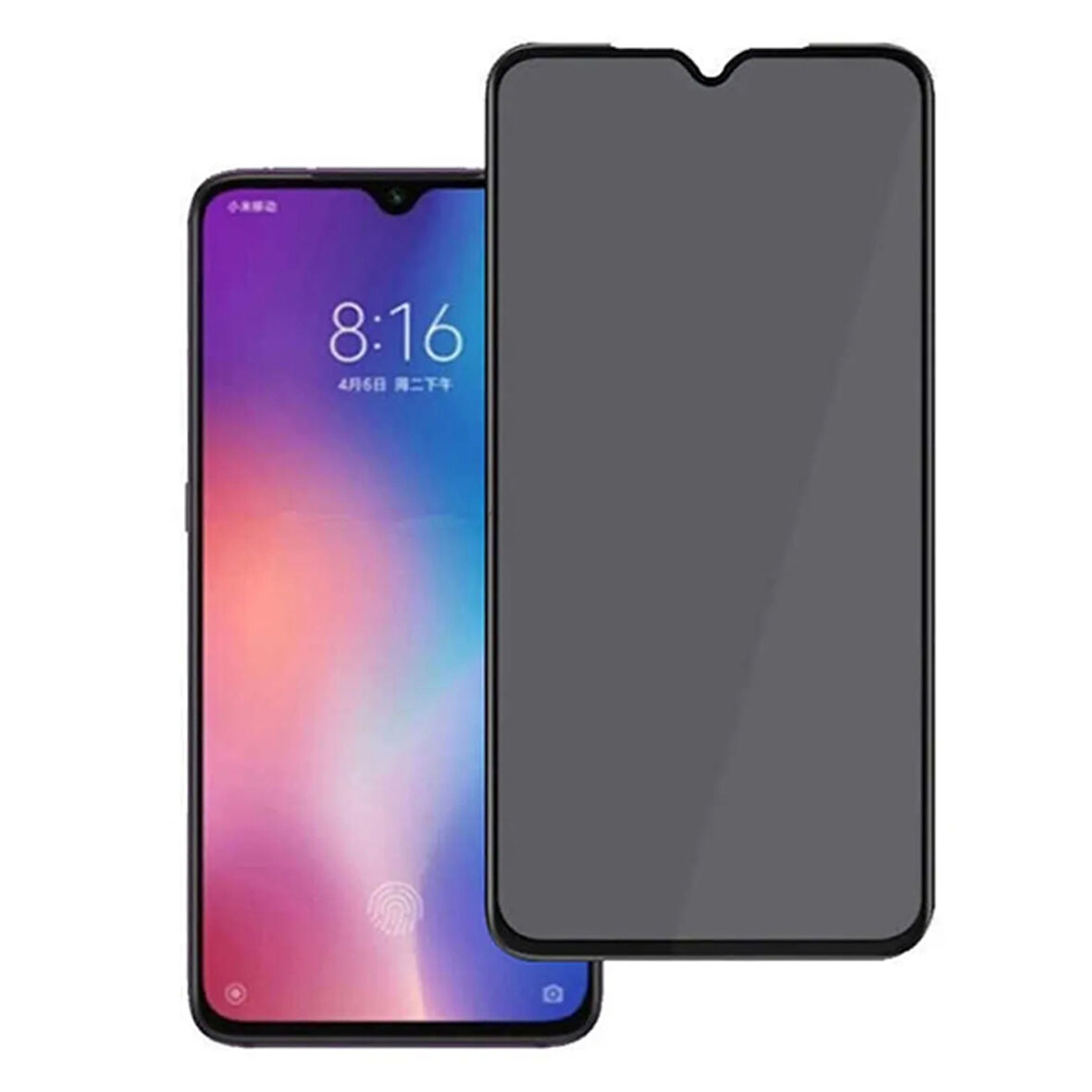 Xiaomi Redmi 9 Uyumlu Privacy Ön Koruma Hayalet Seramik Nano Ekran Koruyucu (Siyah)