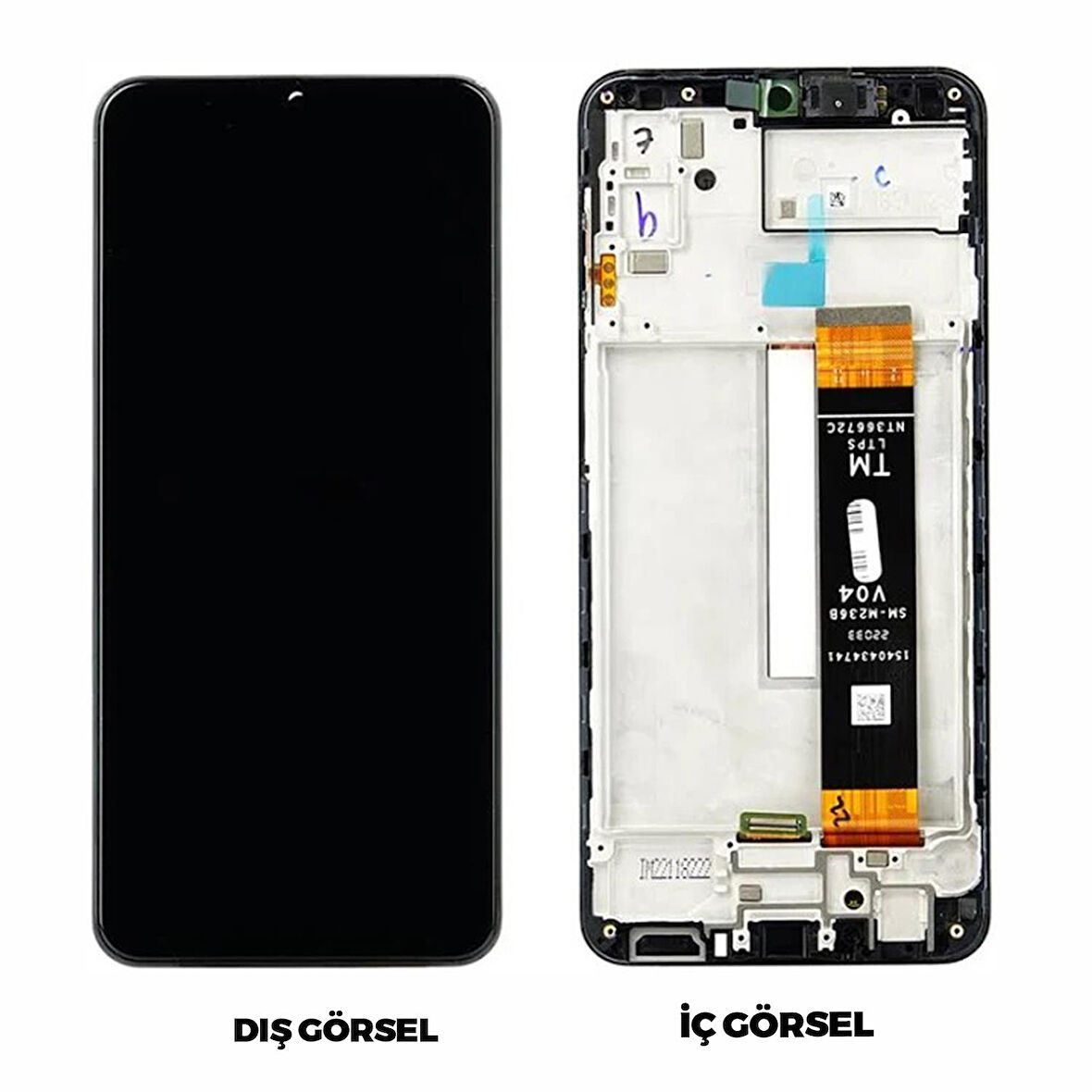 Teknonet Samsung Galaxy M23 5G Uyumlu Org Lcd+Dokunmatik+Çıtalı NT-98602