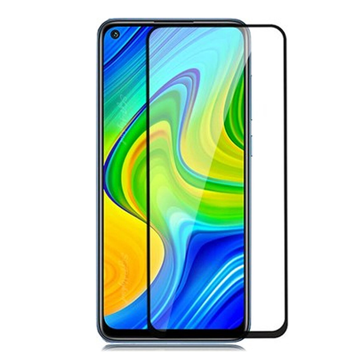 Xiaomi Redmi 9 Uyumlu Ön Koruma Temperli Cam Ekran Koruyucu (Siyah)