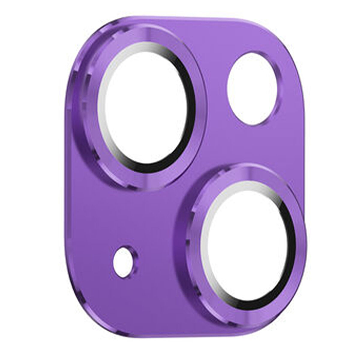 iPhone 14 / 14 Plus Uyumlu Metalik Seri Kamera Lens Koruyucu (Mor)