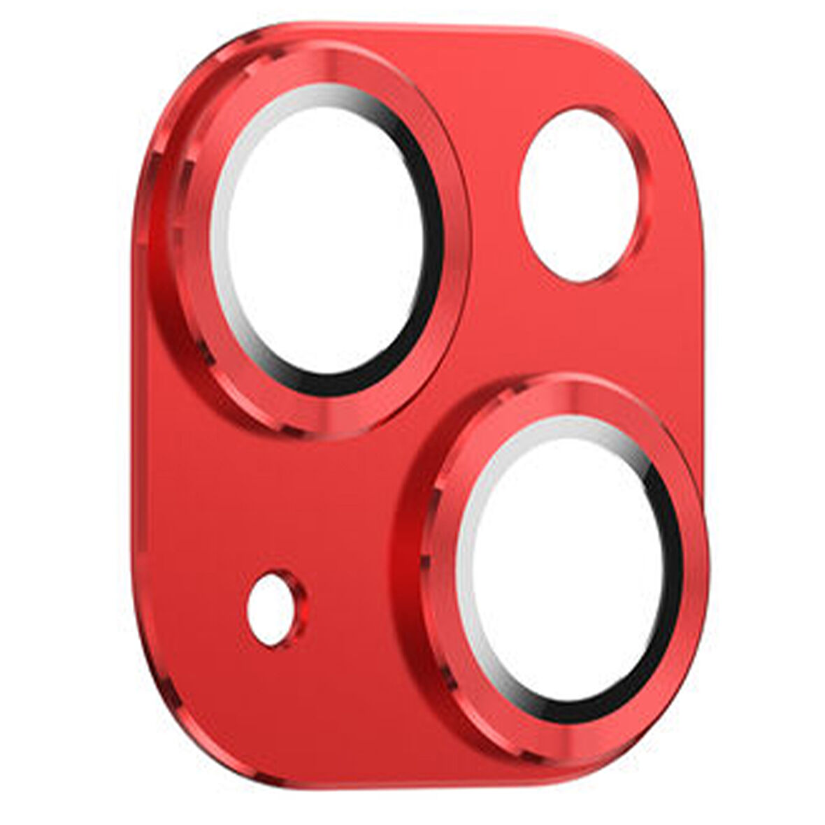 iPhone 14 / 14 Plus Uyumlu Metalik Seri Kamera Lens Koruyucu (Kırmızı)
