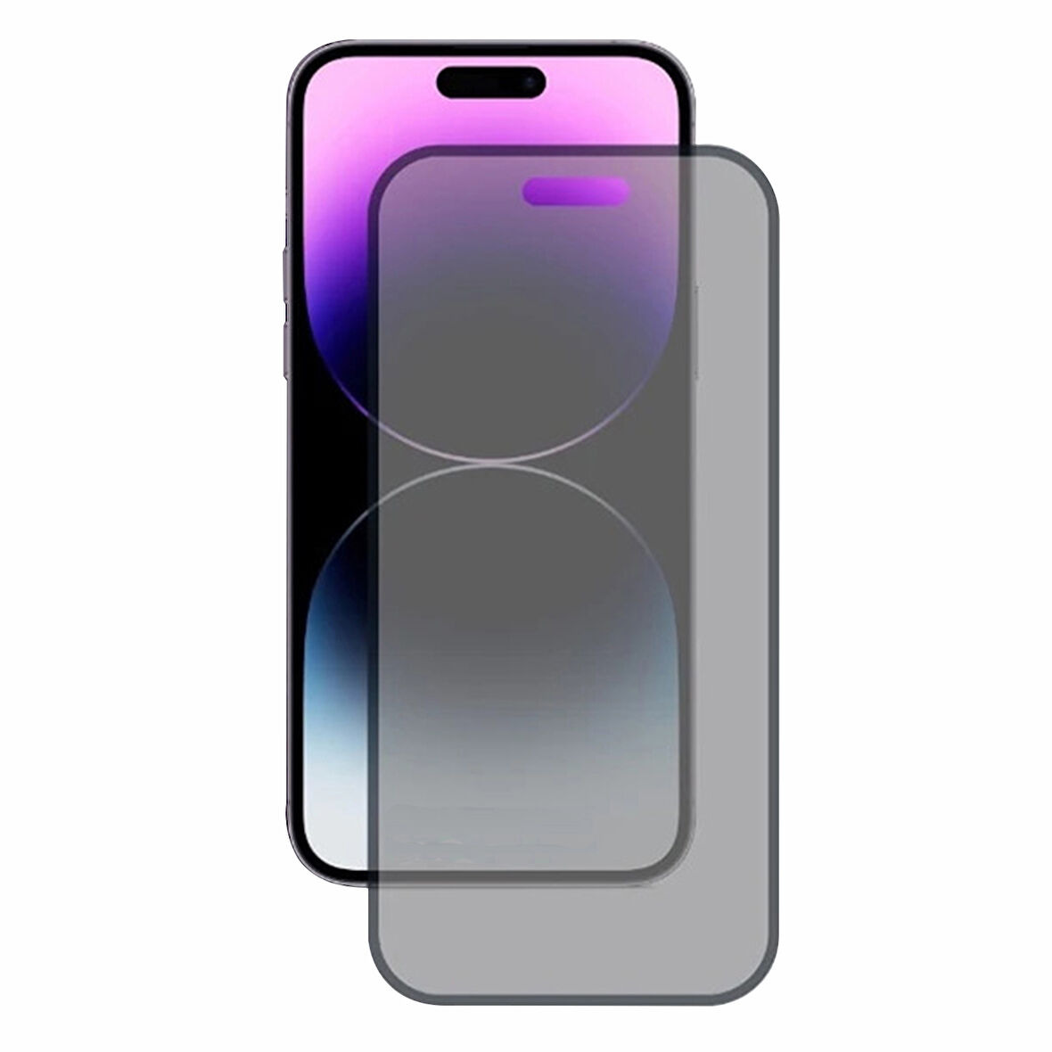 iPhone 14 Pro Max Uyumlu Privacy Ön Koruma Temperli Hayalet Cam Ekran Koruyucu (Siyah)