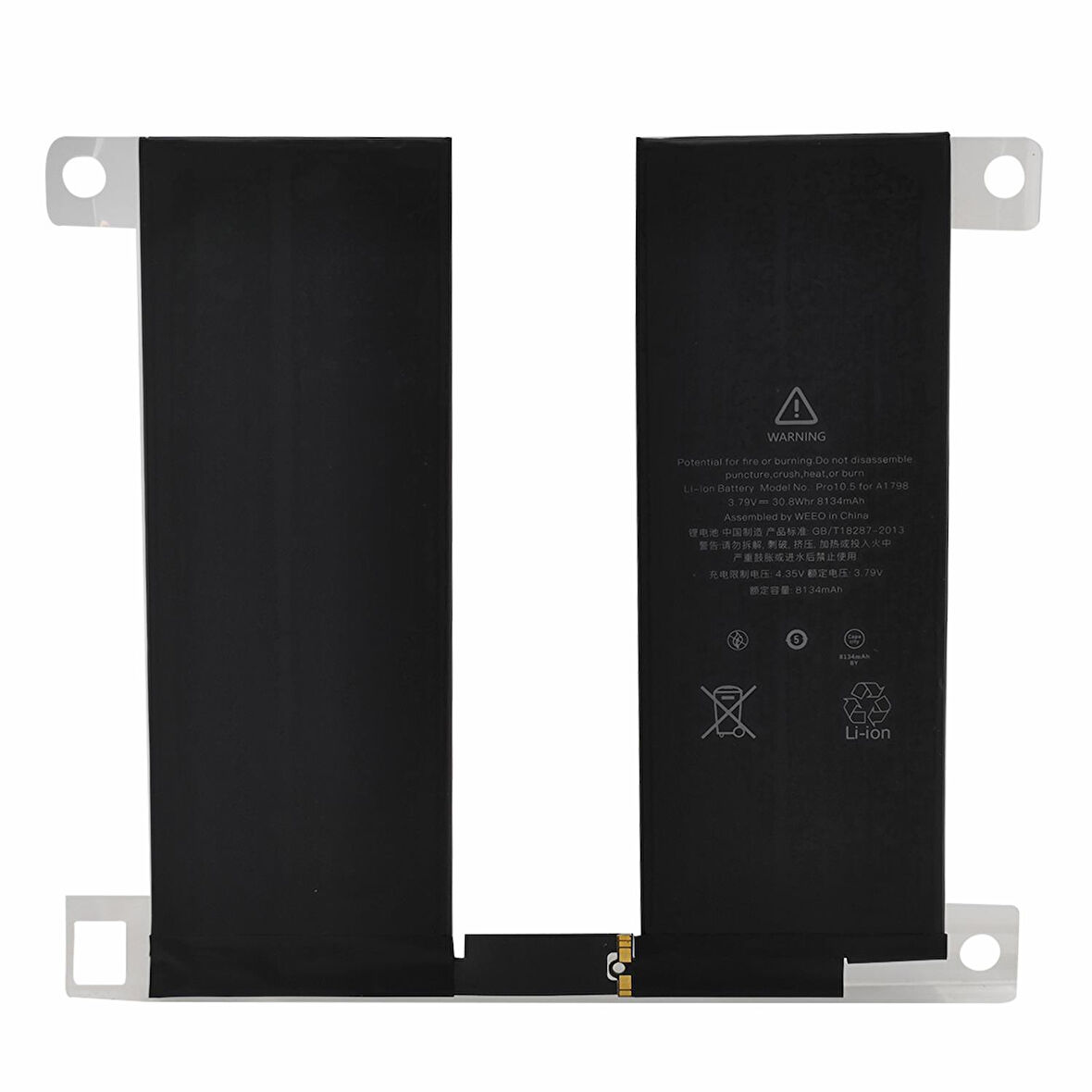 Teknonet Apple iPad Pro 10.5 inç Uyumlu Nettech A1798 8134 mAh Batarya NT-96516