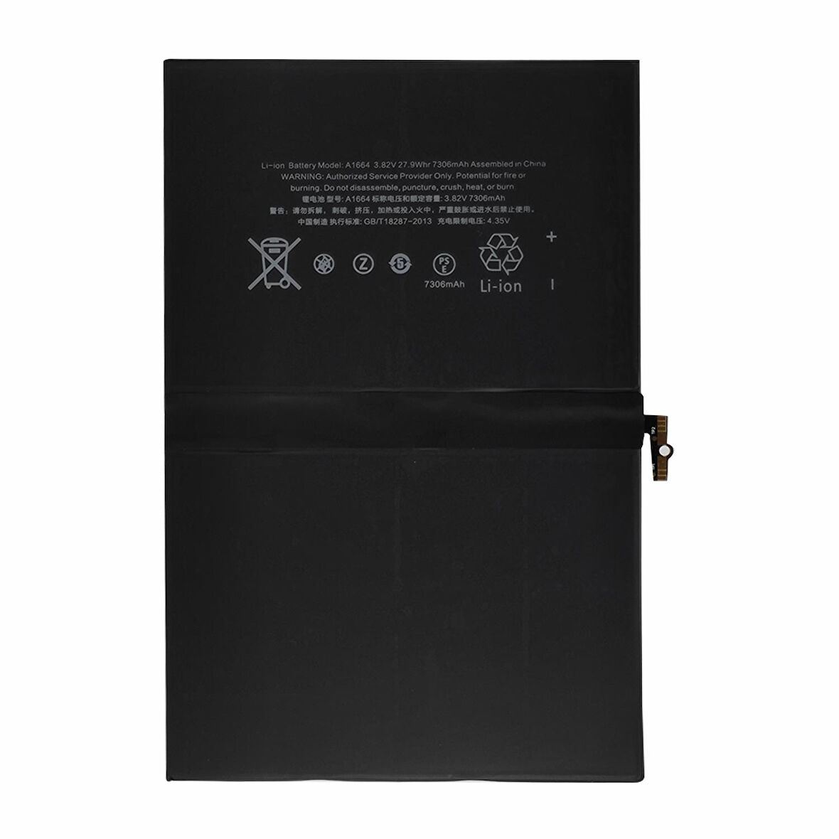 Teknonet Apple iPad Pro 9.7 inç Uyumlu Nettech A1664 7306 mAh Batarya NT-96512