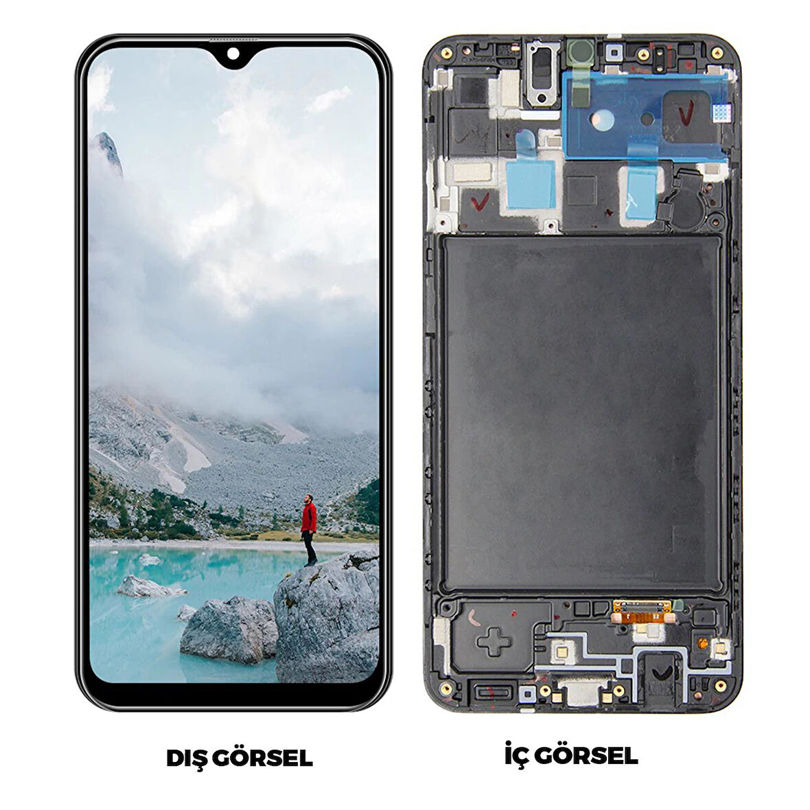 Teknonet Samsung Galaxy A20 Uyumlu Oled Lcd+Dokunmatik+Çıtalı NT-95839