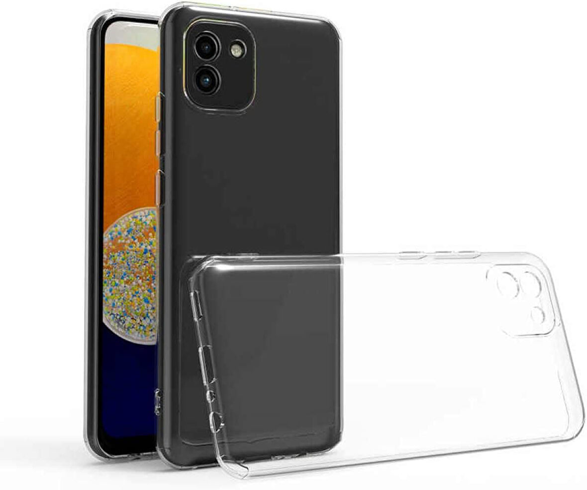 Samsung Galaxy A03 Lux Seri Kamera Korumalı Premium Şeffaf Silikon Kılıf