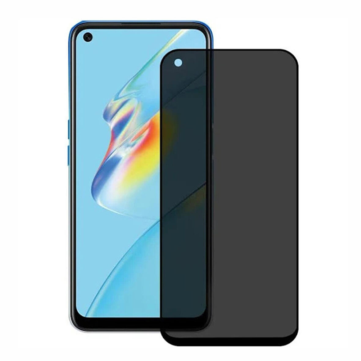 Oppo A54 Uyumlu Privacy Ön Koruma Hayalet Seramik Nano Ekran Koruyucu (Siyah)
