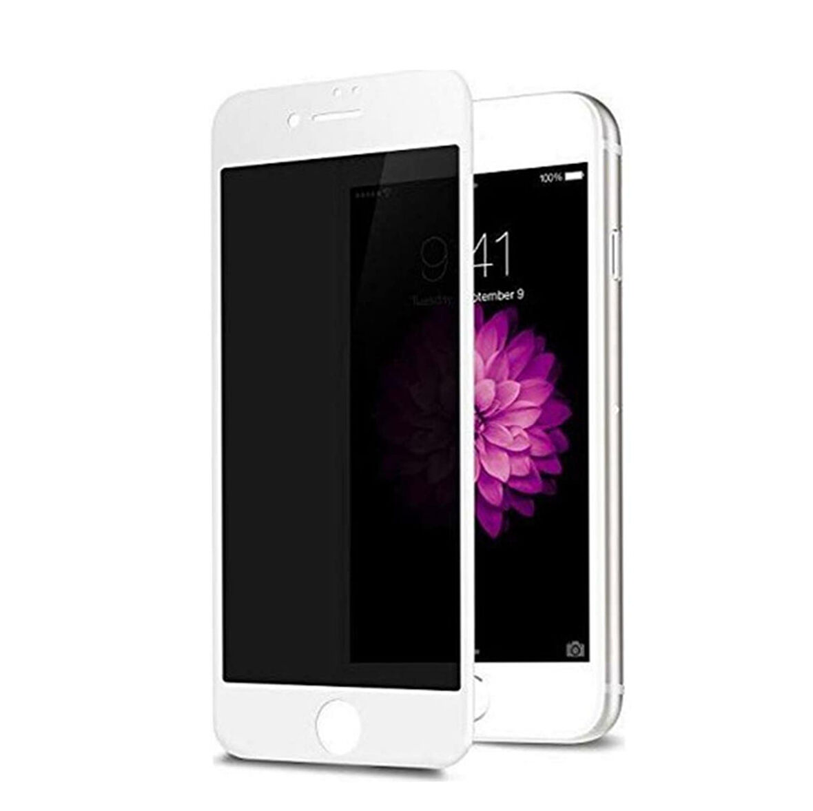 iPhone 6 Plus / 6S Plus Uyumlu Privacy Ön Koruma Hayalet Seramik Nano Ekran Koruyucu (Beyaz)