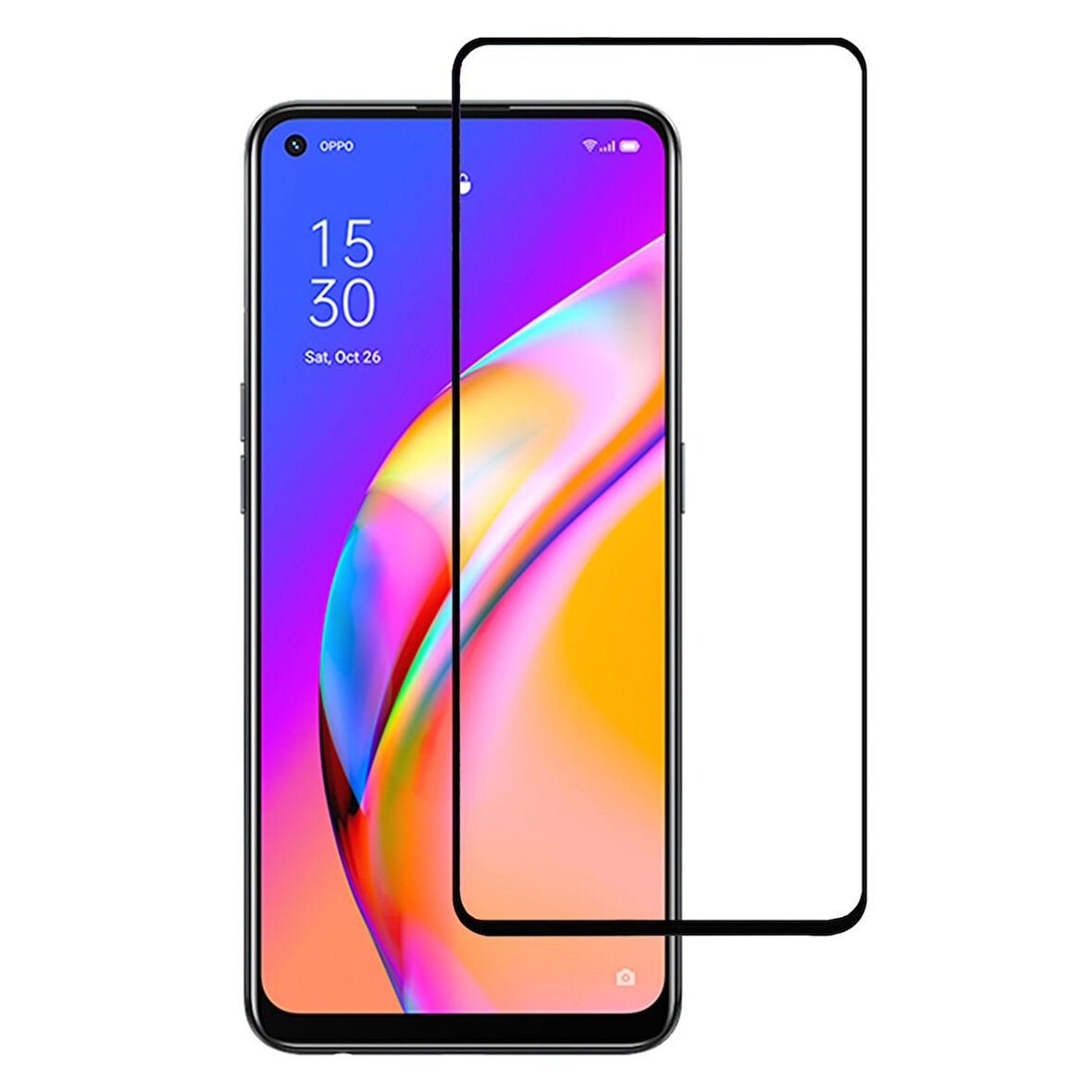 Oppo A54 Uyumlu Ön Koruma Seramik Nano Ekran Koruyucu (Siyah)