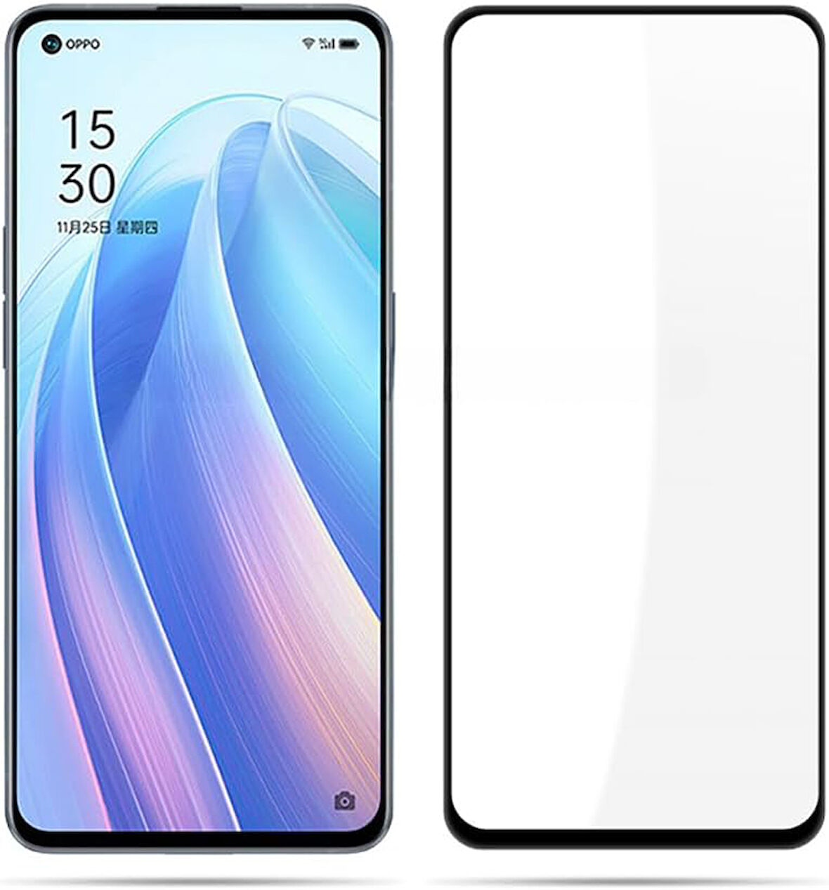 Oppo Reno 7 Pro Uyumlu Ön Koruma Seramik Nano Ekran Koruyucu (Siyah)