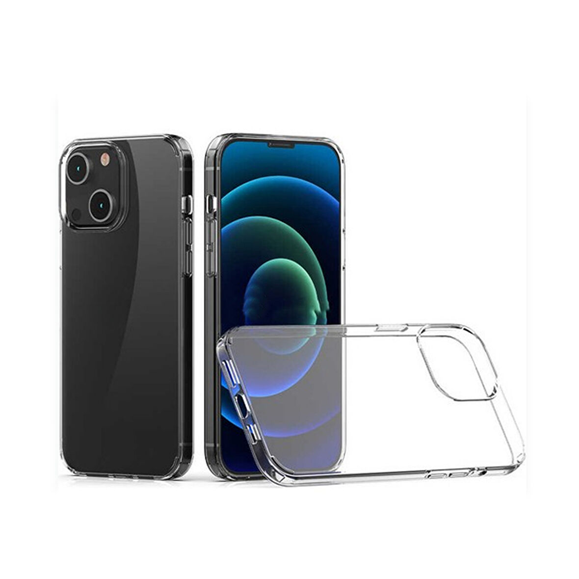 iPhone 13 Mini Uyumlu Space Lazer Seri Kılıf | 0.3mm Ultra İnce Şeffaf Tasarım