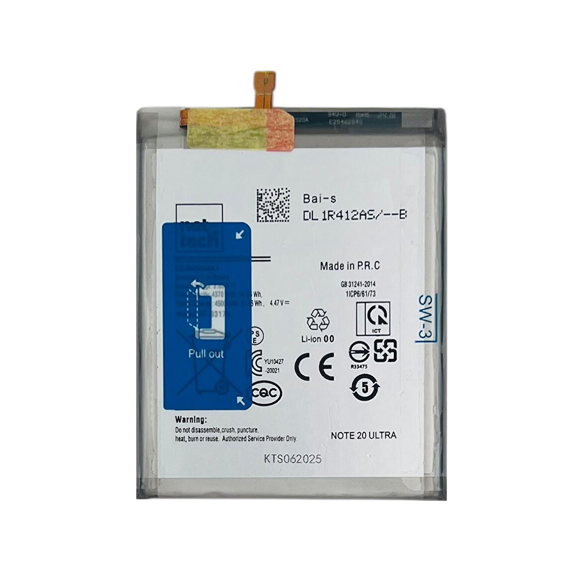 Teknonet Samsung Galaxy Note 20 Ultra Uyumlu Nettech NT-93178 Batarya NT-93178