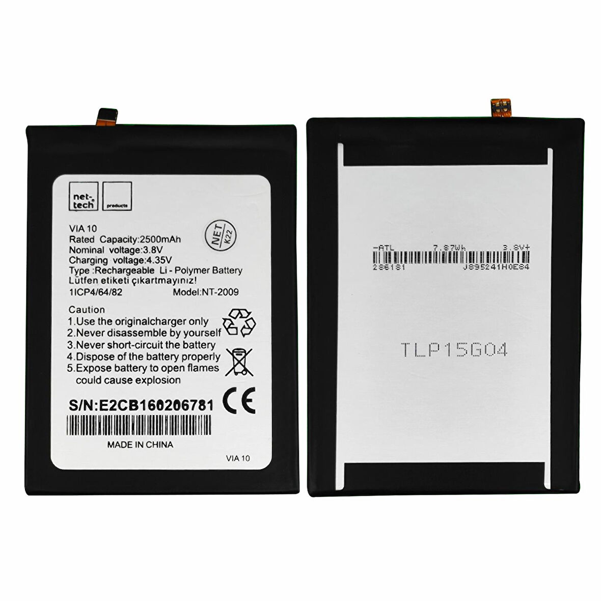 Teknonet Casper Via V10 Uyumlu Nettech Batarya NT-93122