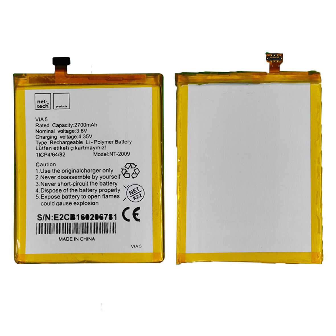 Teknonet Casper Via V5 Uyumlu Nettech NT-93118 Batarya NT-93118