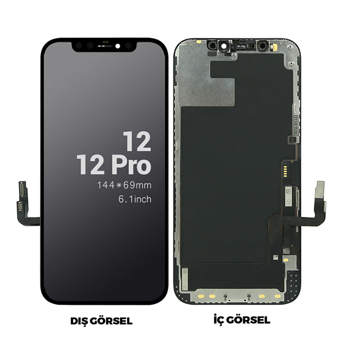Teknonet Apple iPhone 12 Pro Uyumlu GX Oled Lcd+Dokunmatik NT-92595
