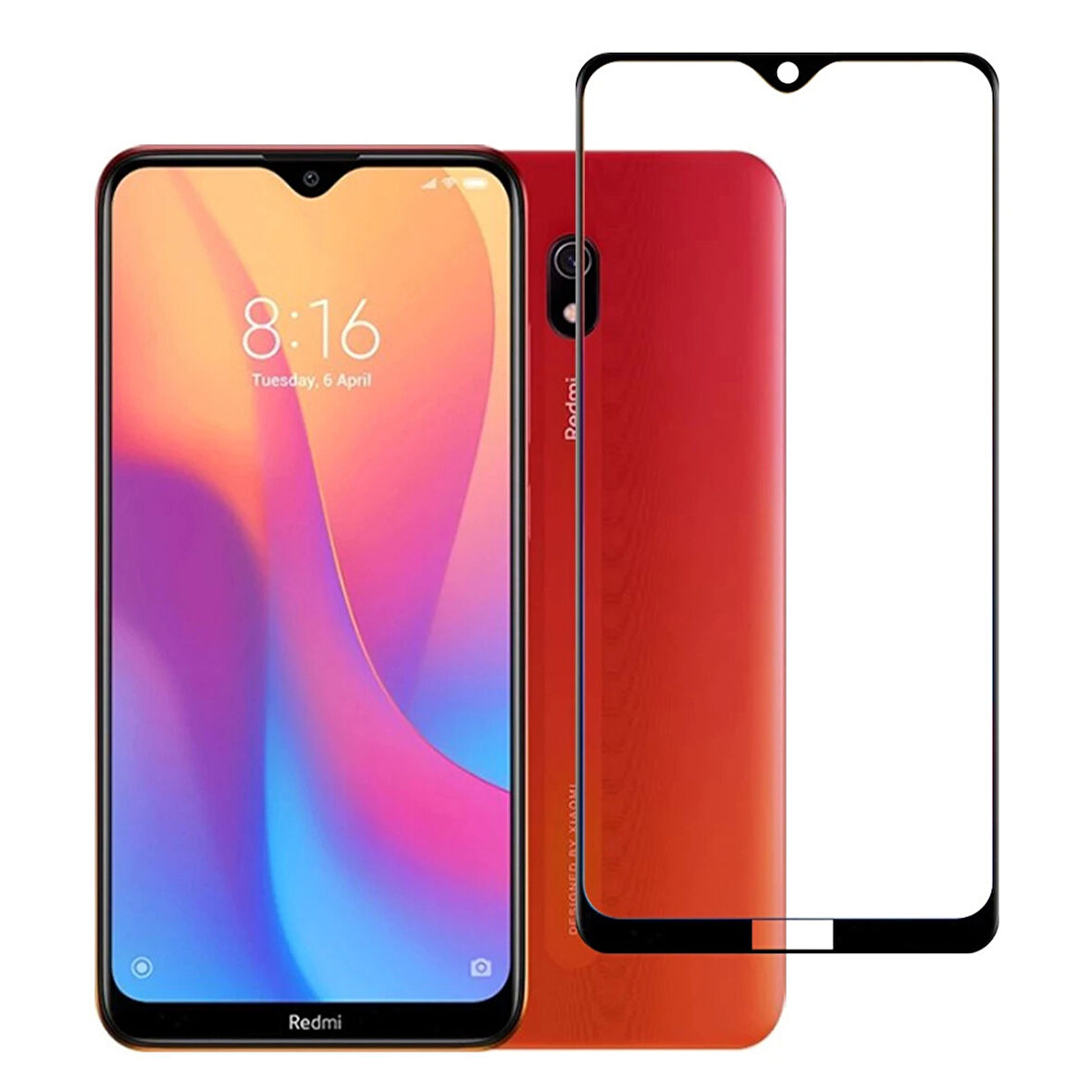 Xiaomi Redmi 8A Uyumlu Ön Koruma Mat Seramik Nano Ekran Koruyucu (Siyah)