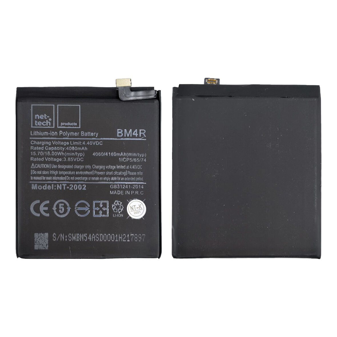 Teknonet Xiaomi Mi 10 Lite Uyumlu Nettech BM4R 4000 MAh Batarya NT-86151
