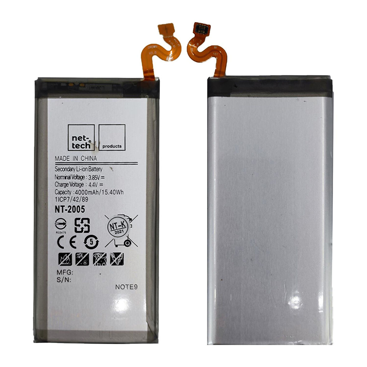 Teknonet Samsung Galaxy N960 Note 9 Uyumlu Nettech 4000 MAh Batarya NT-86147