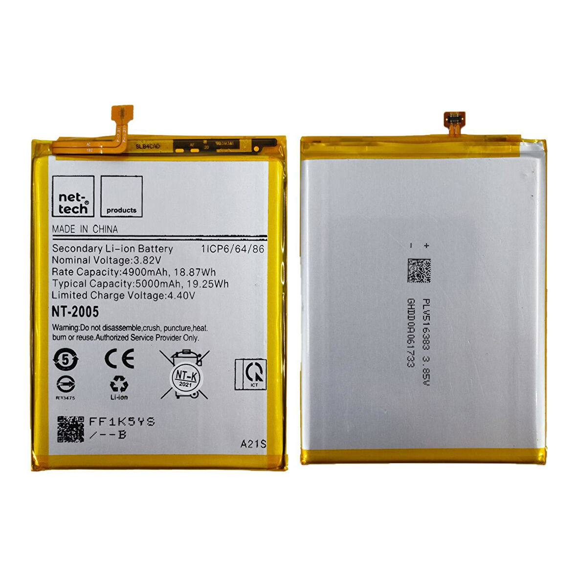 Teknonet Samsung Galaxy A02 Uyumlu Nettech 5000 MAh Batarya NT-86145