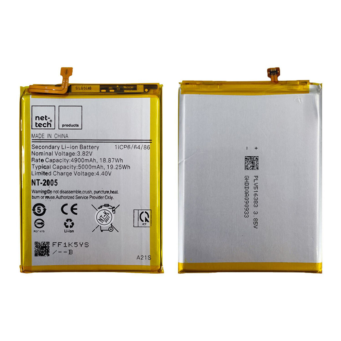 Teknonet Samsung Galaxy A21S Uyumlu Nettech 5000 MAh Batarya NT-86140