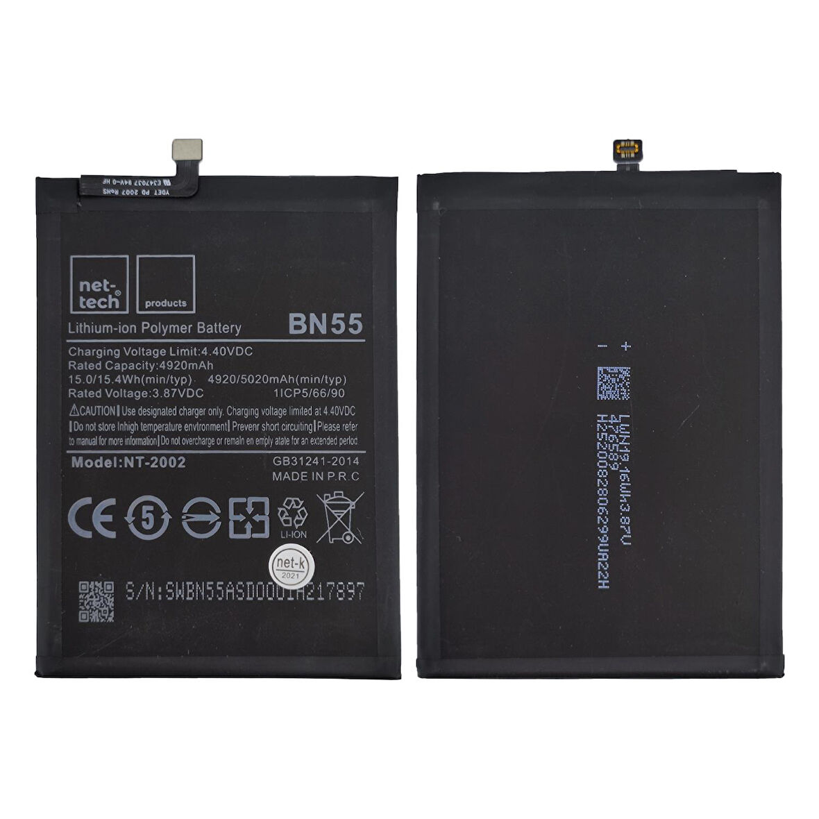 Teknonet Xiaomi Redmi Note 9 Pro Uyumlu Nettech BN53 4900 mAh Batarya NT-85744