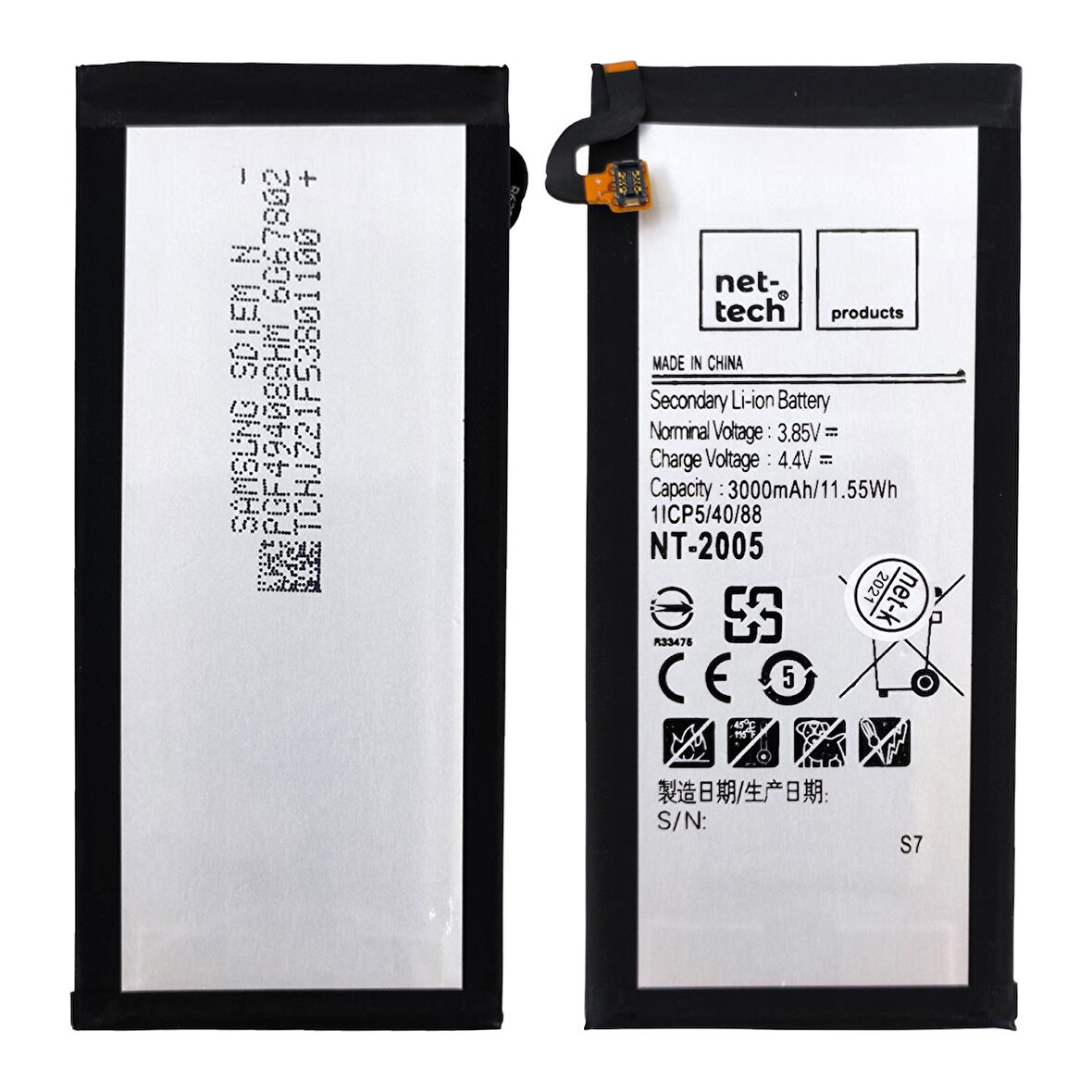 Teknonet Samsung Galaxy G930 S7 Uyumlu Nettech EB-BG930ABE 3000 MAh Batarya NT-85737